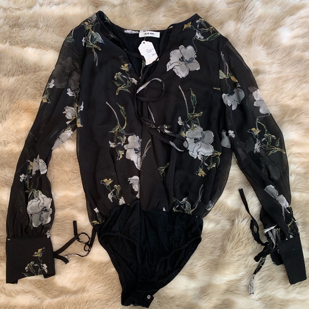 NWT floral bodysuit